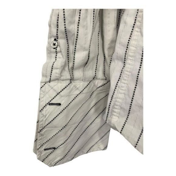 J. Ferrar Mens Size XL Modern Fit Long Sleeve Striped Dress Shirt 100% Cotton - Picture 10 of 10